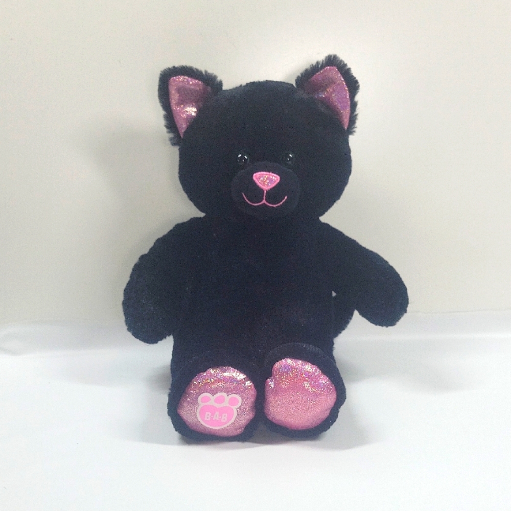 2019 Build A Bear Workshop Condo Cubs Black Kitty Cat W Heart Beat Box 15"